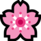Cherry Blossom emoji on Microsoft